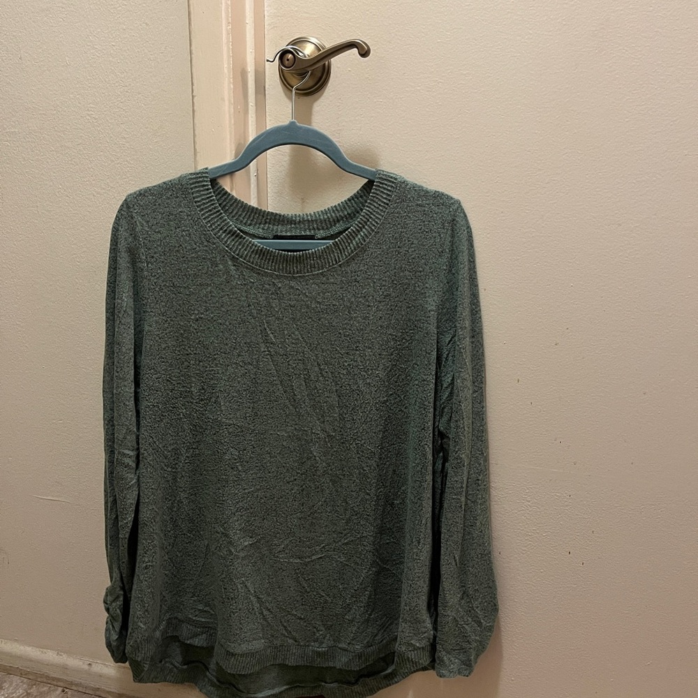 Fortune+Ivy Green Long Sleeve Sweater